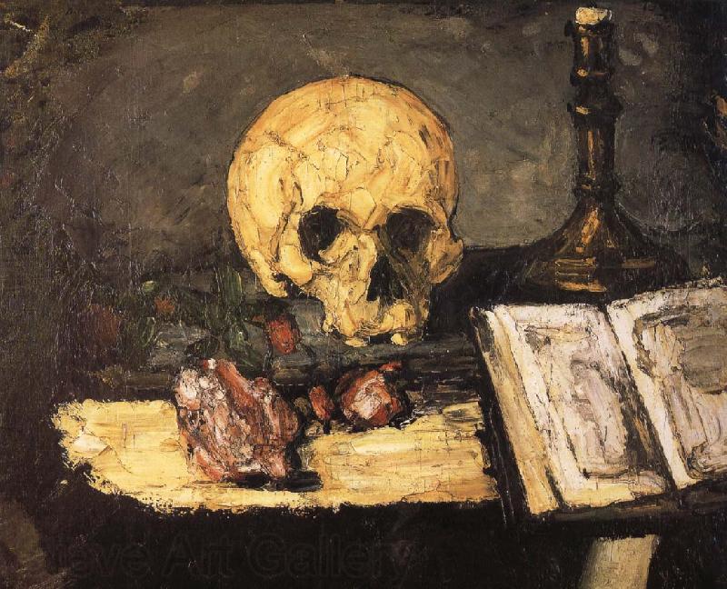 Paul Cezanne bones and candlestick Spain oil painting art